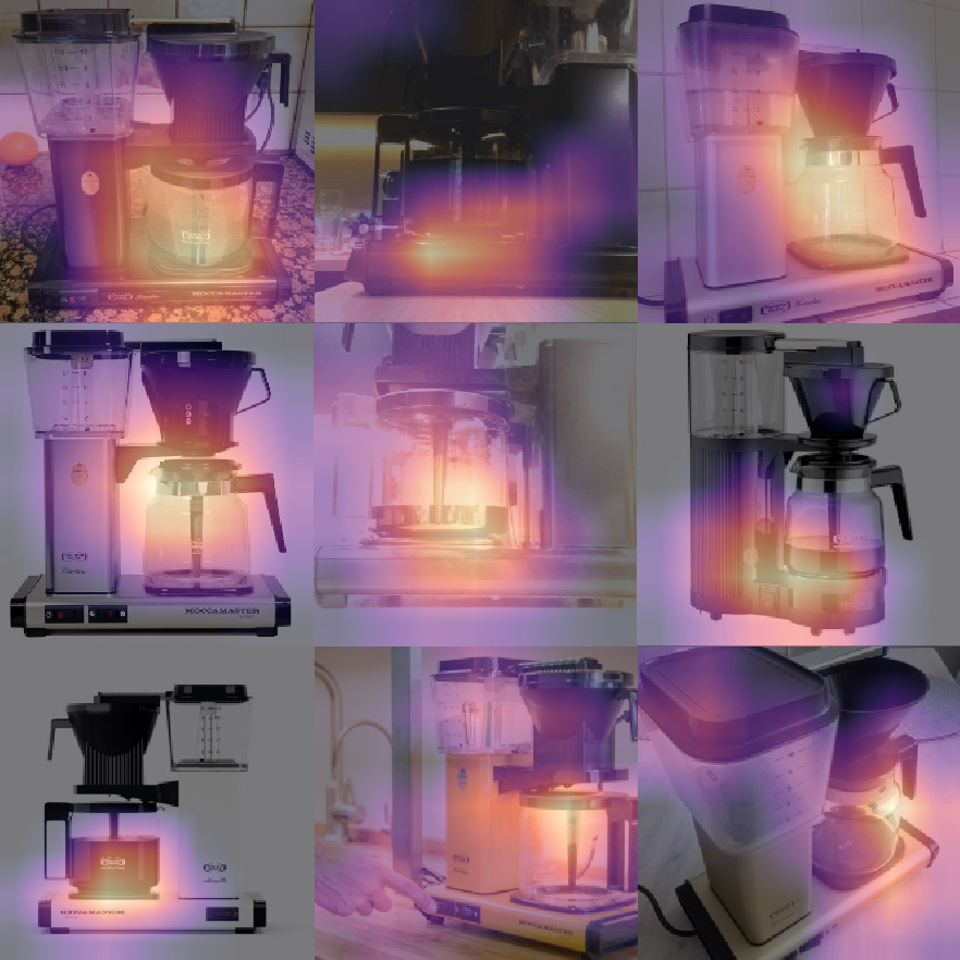 Heatmap of a coffee maker