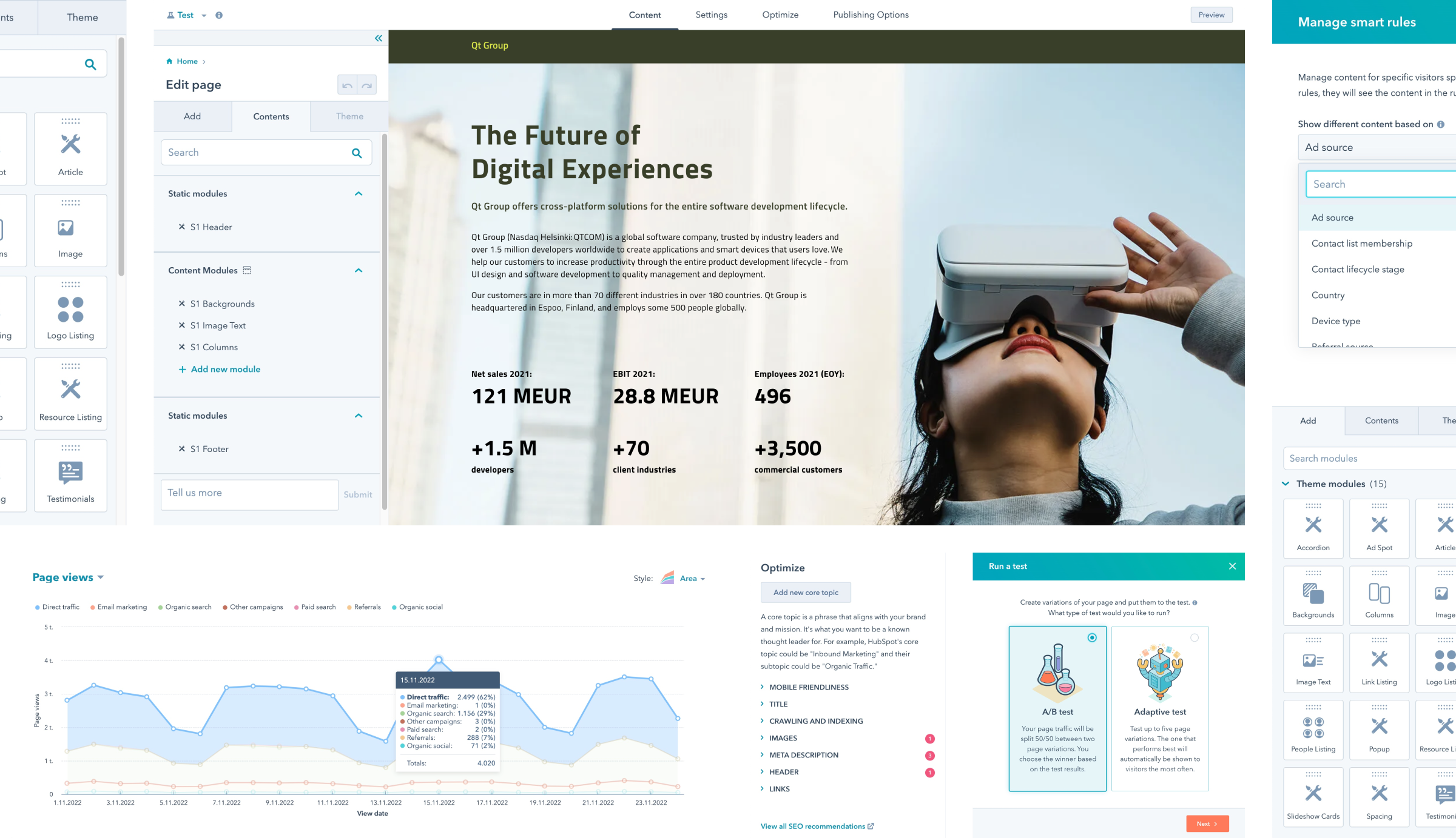 HubSpot editing experience