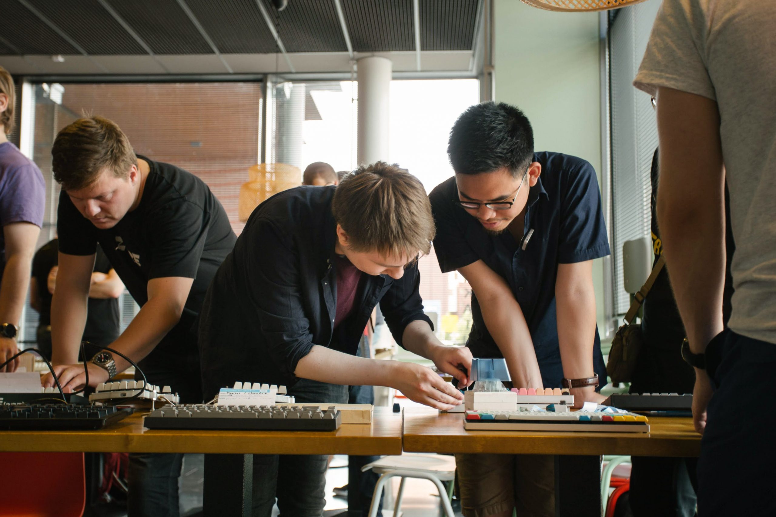 Members of the Helsinki keyboard community