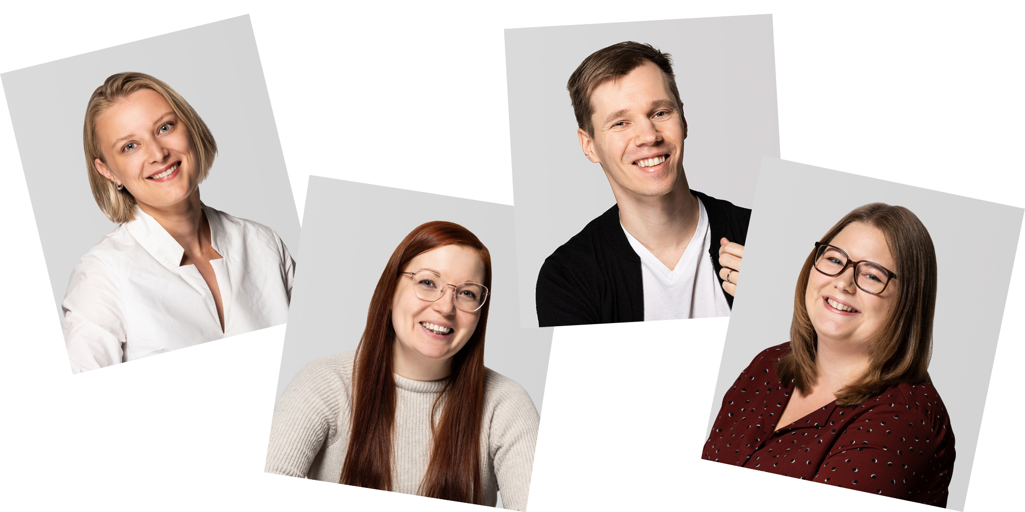 Evermaden growth-tiimi: Sonja, Carita, Tatu ja Aksu